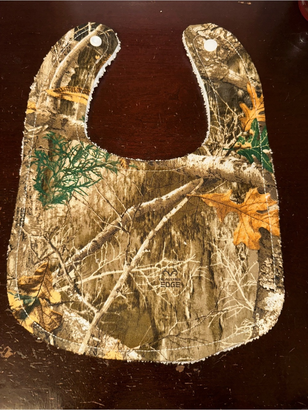 Handmade Realtree Camo bib